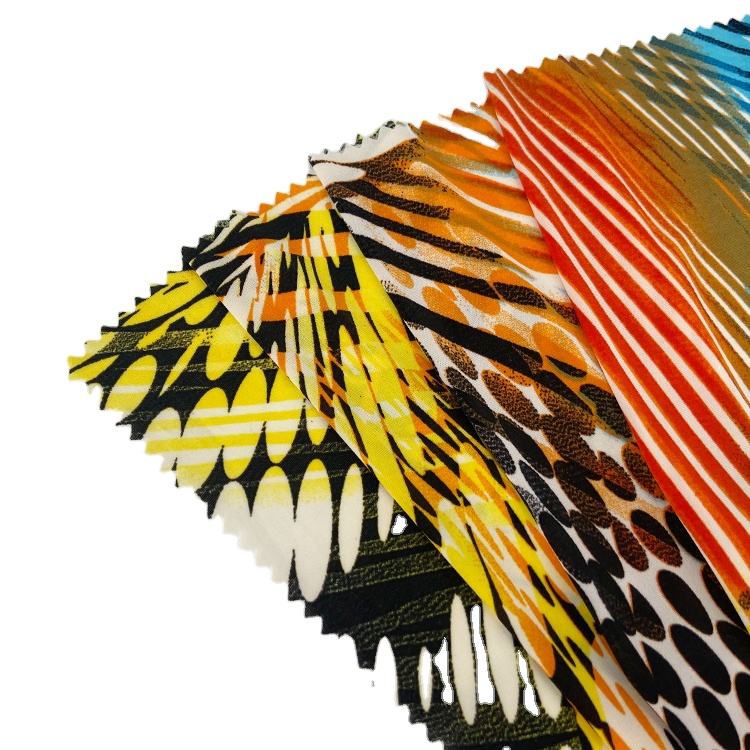 75D DTY 140 г/кв. М трикотажная полиэфирная ткань из микрофибры с принтом лайкра Малайзия для повседневного платья