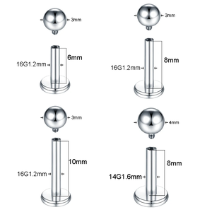 ASTM F136 G23 Titane Labret Anneaux Lip Monore Piercing Oreille Helix Stud Tragus Boucle D'oreille Cartilage À La Mode Mariages Enfants - Product Image 4