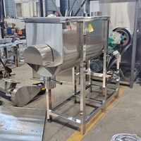 Mélangeur à ruban en acier inoxydable pour laboratoire, mélangeur de poudre, mélangeur en U de 100 L, mélangeur à cuve chauffant, machine de mélange cosmétique à petite échelle