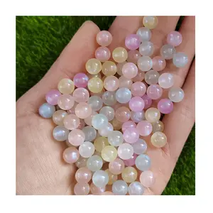 6mm 8mm No Hole Acrylic Round Ball Beads Loose Spacer Jewelry DIY Beads Slime Filler Nail Art Decorations Supplier