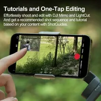 Stabilisateur de cardan robuste 3 axes Osmo Mobile 7/7P pour smartphone avec reconnaissance de scène par geste IA et autonomie de 10 heures intégrée