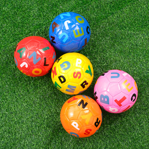尺寸2儿童聚氯乙烯足球足球儿童15厘米字母教育足球欢迎定制机器缝制玩具球 - Product Image 4