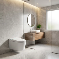 Nouvelle toilette intelligente murale certifiée CE avec télécommande, siège chauffant, lavage féminin, drainage en P et couvercle automatique