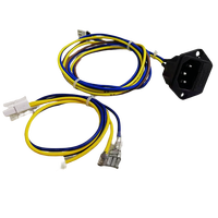 Faisceau de câblage personnalisé avec prise d'alimentation CA IEC C14 et bornes Faston pour appareils électriques