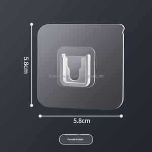 Top Sale 6 cm Punch-Free Multifunctional Transparent Adhesive Hanger <strong>Hook</strong> Self-Adhesive <strong>Wall</strong> <strong>Hook</strong> for Bathroom Acrylic - Product Image 5