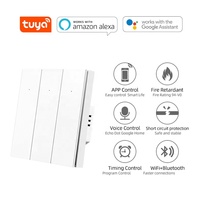 Smartdust EU UK Tuya APP Lampu LED Pintar 240V Zigbee 3.0 Kontrol Jarak Jauh Satu Tombol Cerdas Baru 10A Tombol Piano 3 Gang WIFI