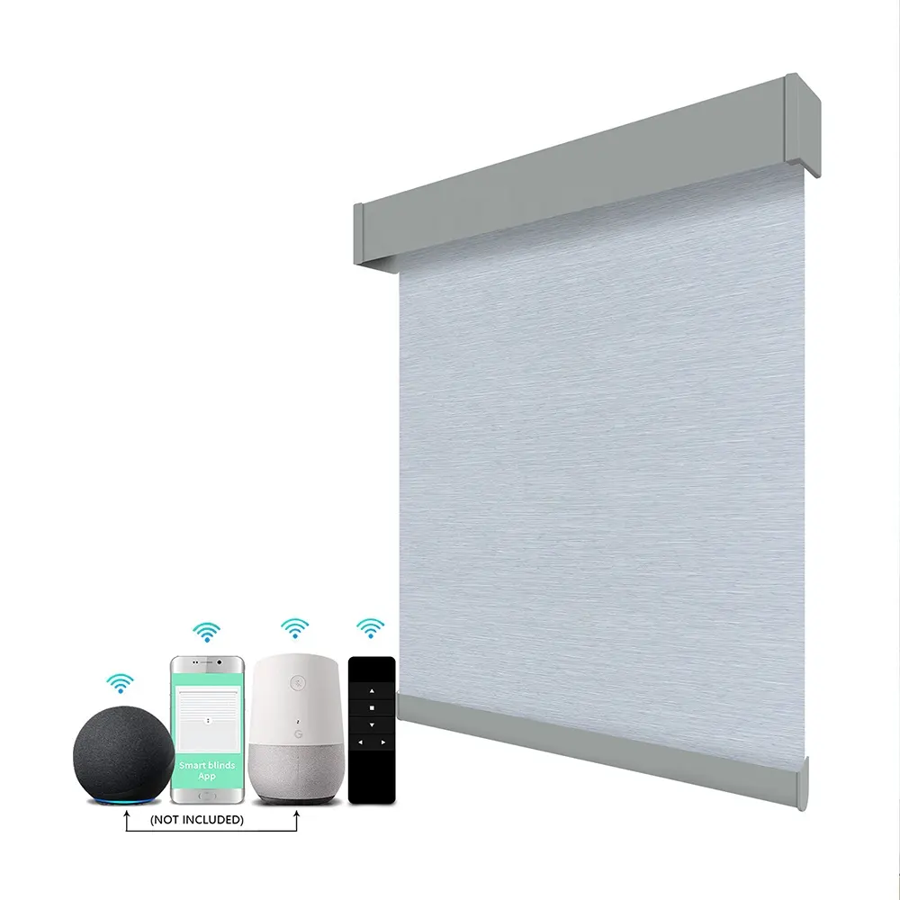 High Quality Electric Google WiFi Alexa APP Remote Control Blackout Smart Motorized Roller Blinds For Home Window