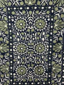 Hermosa Manta Bordada a Mano con Diseño Floral de Bukhara, Sábana, Cubrecama, Tapiz Decorativo para Colgar en la Pared, Venta al Por Mayor B2B - Product Image 5