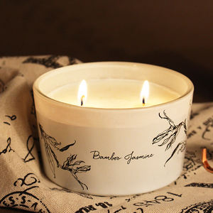 Anker — <span class=keywords><strong>bougie</strong></span> écologique de grande taille, Simple, noire et blanche, 2 osier, 235G - Product Image 3