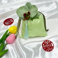 Sac cadeau en satin à cordon personnalisé avec logo imprimé, écologique, recyclable, biodégradable, doux, durable, réutilisable, jetable