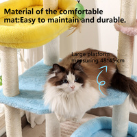 Árbol rascador grande para gatos con plataforma de felpa, hamaca y poste de sisal, mueble para mascotas de interior, color personalizado, venta al por mayor OEM