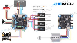 Controlador de Vuelo JHEMCU GF30F722-ICM F722 Baro OSD 10V Dual BEC 3-8S 30.5X30.5mm de Metal y Plástico para Drones RC HD - Product Image 6