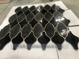 Mosaico <span class=keywords><strong>de</strong></span> Mármol Negro y Dorado <span class=keywords><strong>de</strong></span> Lujo, Fácil <span class=keywords><strong>de</strong></span> Limpiar, Precio <span class=keywords><strong>de</strong></span> Fábrica, Venta Caliente en China, para Azulejos <span class=keywords><strong>de</strong></span> Cocina, Venta al por Mayor - Product Image 5