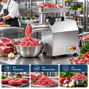 Picadora de Carne Eléctrica Comercial de 550W, Picadora de Carne de Acero Inoxidable de 120kg/h, Máquina Picadora de Carne de Alta Resistencia para Restaurantes - Product Image 6
