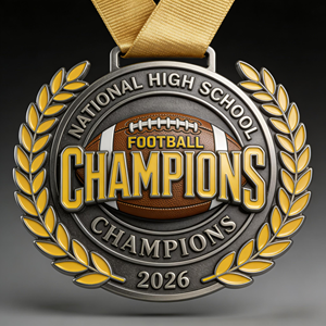 Medallas Conmemorativas Deportivas de Metal Dorado, <span class=keywords><strong>Diseño</strong></span> Personalizado del Fabricante, para Eventos Especiales, Liga de Rugby, Premio al Finalista - Product Image 1