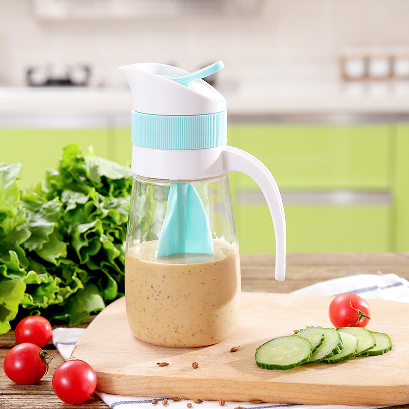 Mélangeur Manuel Pour Vinaigrette Et Sauces - Poignée Ergonomique - Bec Verseur Intégré - En Plastique ABS/PC