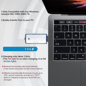 Ý tưởng sản phẩm mới 2025 OEM một cú nhấp chuột ghi âm <span class=keywords><strong>mini</strong></span> ghi âm giọng nói 192kbps ghi âm giọng nói kỹ thuật số - Product Image 5