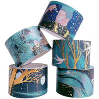 Masque adhésif en papier personnalisé, ruban Washi, doré, pour la décoration de Journal, DIY bricolage