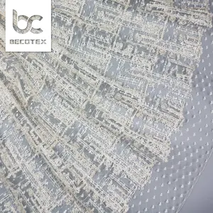 Fabrik direkt hohe qualität poly mesh stoff mit pailletten schnur stickerei für den täglichen kleid