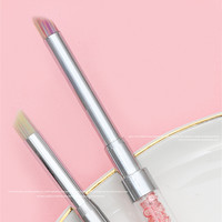 Pinceau à ongles ombré avec manche en strass pour un mélange fluide et un effet dégradé, stylo de peinture pour ongles Aura, outils de manucure en gros