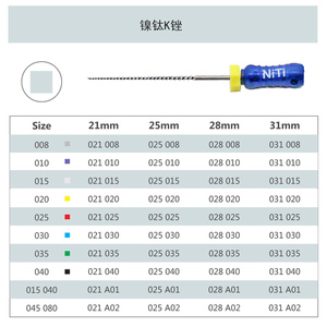 Chất lượng cao <span class=keywords><strong>niti</strong></span> nha khoa tập tin nội nha k H r Tập tin 21mm/25mm/31mm - Product Image 4