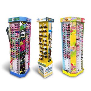 カスタムデザインで自立型レイバンサングラス用ディスプレイスタンドを