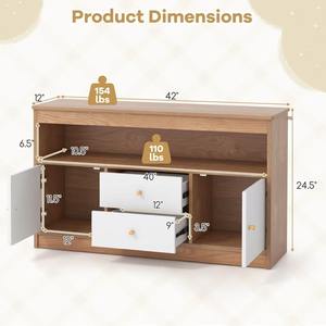 <span class=keywords><strong>Coffre</strong></span> à jouets en bois pour enfants, organisateur de rangement pour jouets, bibliothèque avec tiroirs et armoires pour salle de jeux, chambre d'enfant - Product Image 4