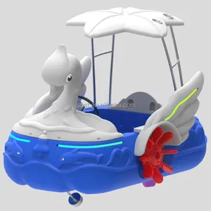 Satu orang paddle roda sepeda air angsa pedal perahu anak perahu listrik untuk kolam renang tiup bayi mengambang perahu bumper