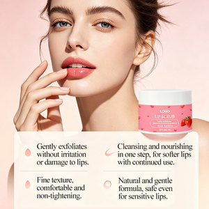 สครับริมฝีปากผสมสตรอว์เบอร์รีธรรมชาติ บาล์มขัดผิวและบำรุง ช่วยผลัดเซลล์ผิวที่ตายแล้วและดูแลริมฝีปากให้กระจ่างใส - Product Image 4