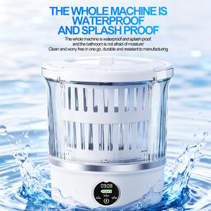 <span class=keywords><strong>Lave</strong></span>-<span class=keywords><strong>linge</strong></span> portable sans fil, mini machine à laver 6000 mAh avec stérilisation par lumière bleue, lavage et essorage pour sous-vêtements - Product Image 6