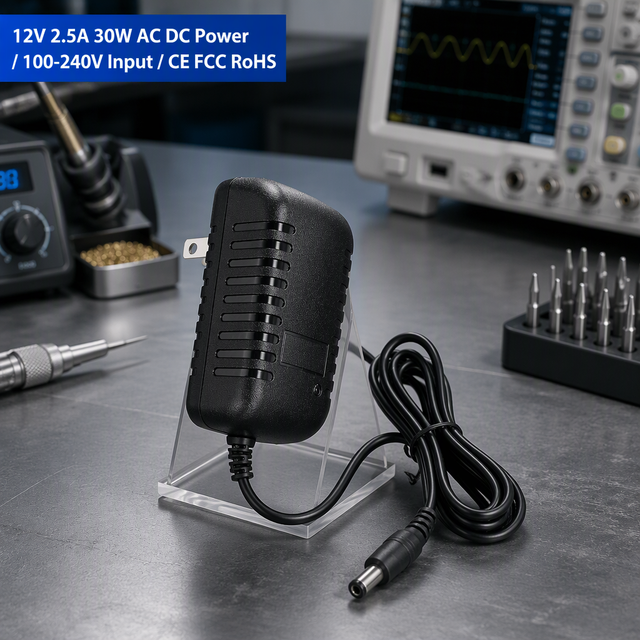 12V 2.5A 30W AC DC Power Adapter Factory Direct Goksja Switching Power Supply