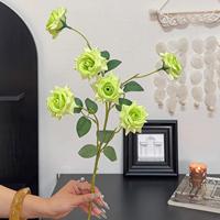 H33 6 Kunstmatige Rozen Kunstbloemen Creatieve Bloemdecoratie Raamdecoratie Fotografie Props voor Binnen Kerstdecoratie
