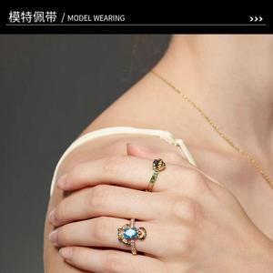 Elegante anillo de oro de 10 quilates de <span class=keywords><strong>la</strong></span> colección Nilo River Song para mujer - Declaración de moda única - Product Image 5