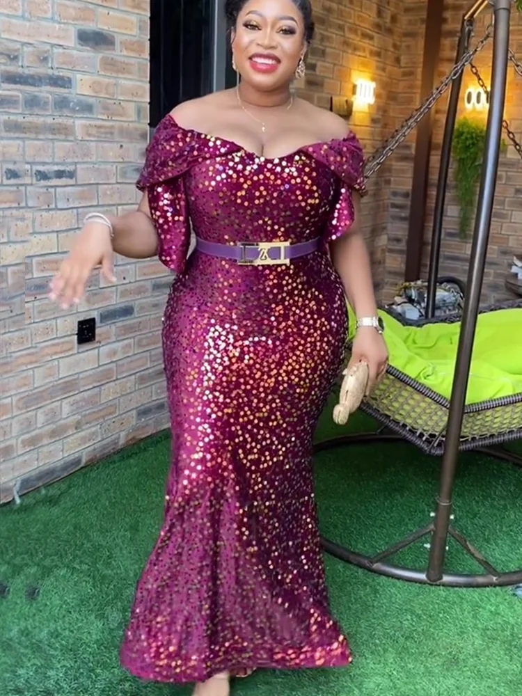 knee length dresses for ladies Luxury Pearls Lace Black Girls Birthday Dress Aso Ebi Sexy High Slit B –  mermelo