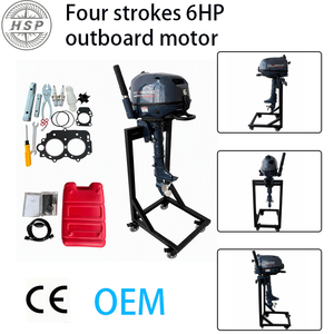 Langlebiger OEM HSP Marine Aluminium-Legierung Lenkhebel-Steuerung Benzin Manueller Start 2-Zylinder Bootsmotor 2-Takt 6PS Außenbordmotoren - Product Image 1