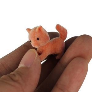 迷你绒毛猫玩偶玩具，带塑料宠物窝，适合儿童假装游戏，蛋胶囊礼物，富有想象力的宠物护理游戏，定制 - Product Image 1