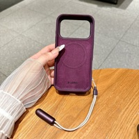 Coque de téléphone en silicone antichoc magnétique mate avec protection d'objectif, béquille et dragonne pour iPhone 18 Pro 18 Pro Max