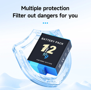 Batterie prix usine pour <span class=keywords><strong>GoPro</strong></span> <span class=keywords><strong>Hero</strong></span> 12 11 10 <span class=keywords><strong>9</strong></span> batterie haute qualité 3.85V 2000mAh - Product Image 4