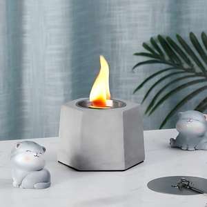 Braciere da Tavolo in Cemento Moderno con <span class=keywords><strong>Combustibile</strong></span> a <span class=keywords><strong>Bioetanolo</strong></span>, Caminetto da Interno ed Esterno, Caminetto a Etanolo da Tavolo - Product Image 1