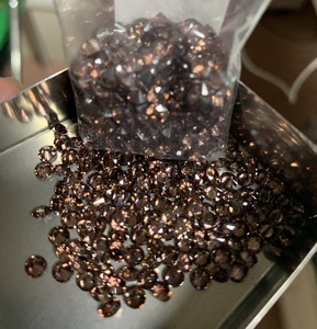 Wuzhou Bán Buôn Đá Cắt Kim Cương Hình Tròn 1.5-20Mm Theo Yêu Cầu Màu Cà Phê Đá <span class=keywords><strong>CZ</strong></span> Cubic Zirconia Alibaba Đá Quý - Product Image 1