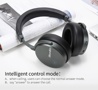 Bluedio V2 Headphone Nirkabel dengan Mikrofon, Headset HiFi Nirkabel Kelas Atas dengan Mikrofon untuk Panggilan Ponsel