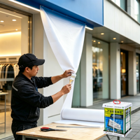 Colle jaune écologique non toxique pour bannières, vinyle publicitaire, tissu, forte adhérence, résistante au froid, imperméable, emballage, travail du bois