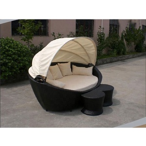 ileno de mimbre tumbona cómodo perezoso Precio de diseño popular de la fábrica de patio al aire libre natación piscina sofá cama - Product Image 4