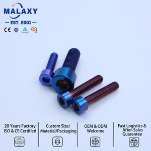 Vis à tête hexagonale en titane MALAXY DIN912 GR5, grade 10, anodisée, M5 M6 M8, directement de l'usine - Product Image 3