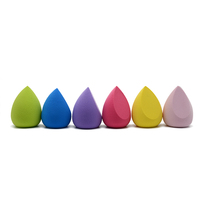 Azqsd — éponge de maquillage en microfibre, lot de couleurs, douces, en forme de goutte d'eau, outils de cosmétique, mixeur, avec Logo personnalisé