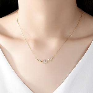 El collar de plata de ley S925 con diseño de mariposa y rama es una opción ideal para mujeres (versión de cobre disponible bajo pedido) - Product Image 2