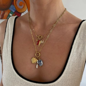 Elegante Collar de Cadena de Acero Inoxidable con Baño de Oro de 18K y Cierre Marinero, Ideal para Regalo, Joyería de Alta Gama - Product Image 3