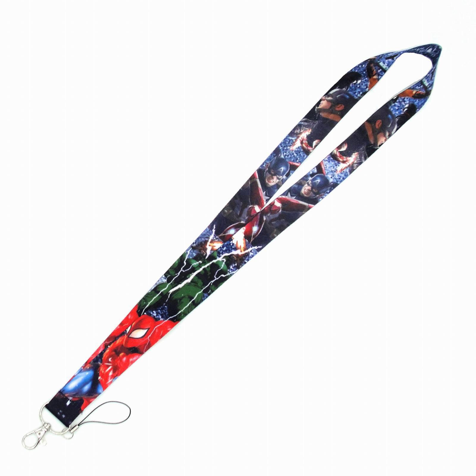 Newest Cool Marvel Spider Man Lanyards Neck Anti-Lost Strap Card Holder Phone Case Lanyard Wholesale Custom Satin Accessories Image 4