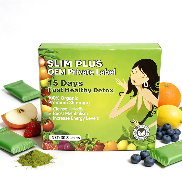 OEM Private Label Slim Plus Fat Burner Tablets 15 Days Detox Slimming Supplement Cleanse Metabolism Boost