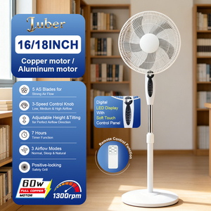 Ventilateur sur pied mécanique pour usage commercial et domestique, interrupteur 4 vitesses, pales robustes de 16-18 pouces, moteur robuste, léger pour atelier - Product Image 3